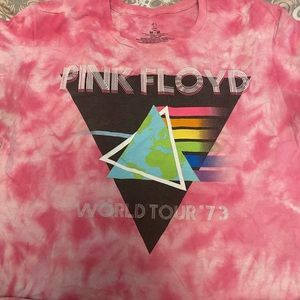 pink floyd cropped tee